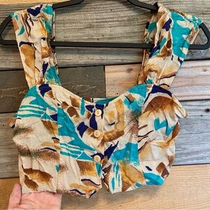 Vintage Abstract crop top